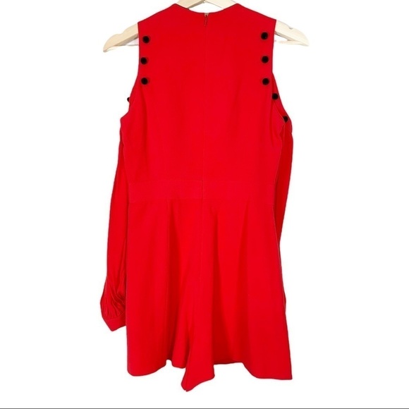 ALEXIS Asher Long sleeve shoulder Cut out Romper Red Size XS NWT - Picture 9 of 12